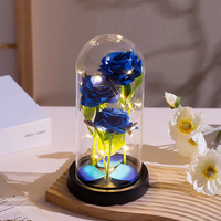 Lampu Bunga Mawar Flanel Buatan Tangan Langsung dari Pabrik, Hadiah Romantis Realistis untuk Hari Valentine untuk Pacar Istri di Rumah