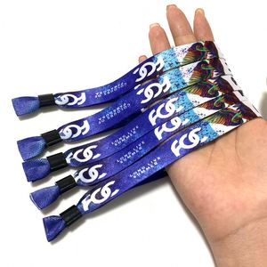 สายรัดข้อมือผ้าโพลีเอสเตอร์พิมพ์สีเต็มรูปแบบ ปรับแต่งได้ตามต้องการ สำหรับงานอีเว้นท์และตั๋วเข้าชม ขายส่ง - Product Image 4