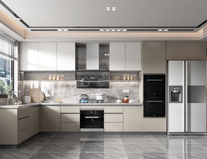 Ihome <span class=keywords><strong>Comprar</strong></span> Hermoso Gabinete De Cocina Gris Moderno Con <span class=keywords><strong>Isla</strong></span> Con Luces - Product Image 2
