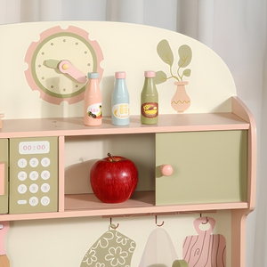 Set <span class=keywords><strong>Cucina</strong></span> Giocattolo in Legno Personalizzabile Unisex, Giocattoli Educativi per Bambini, Mini <span class=keywords><strong>Cucina</strong></span> Fai-da-Te per Bambini in Età Prescolare - Product Image 5
