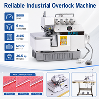 Machine à coudre surjeteuse industrielle 3, 4, 5 fils haute vitesse avec moteur et table pour usine de tricots et de t-shirts