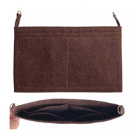 Organisateur de sac à main en feutre avec logo personnalisé, insert avec chaîne en métal doré détachable, doublure intérieure multi-poches pour sac à main