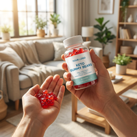 Permen Keto Bear Gummies Rendah Gula dengan Kopi Hijau untuk Nutrisi Harian