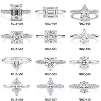 Bague de fiançailles en moissanite en forme de poire, argent sterling 925, certifiée GRA, plaquée S925, élégante bague de mariage pour femmes