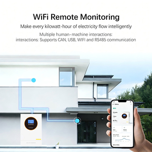 Convertisseur <span class=keywords><strong>solaire</strong></span> hybride 3,5 kW 24 V : la solution idéale pour économiser de l'argent pour les petites maisons : priorité à la consommation propre avec injection sur le réseau - Product Image 3