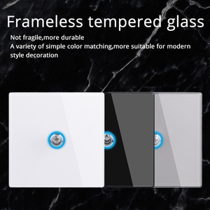 لوحة مفاتيح langeaea1/<span class=keywords><strong>2</strong></span>/Switch Gang Way كهربي جدار من الزجاج المقسى دفع تبديل بالجملة كحد أقصى. 13A - Product Image 6