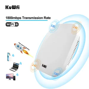 KuWFi OEM New Dual Band 1800mbps WiFi 6 Ceiling Wireless Access Point with One Year Warranty