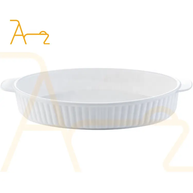 Ustensiles de cuisson en porcelaine de style nordique personnalisés ensemble de casseroles plats casseroles assiette ovale de cuisson en céramique