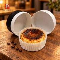 Kemasan Tabung Kertas Khusus Food Grade Daur Ulang untuk Kue Cheesecake Basque dengan Logo