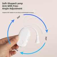 Lampu Baca LED Senya-Pro I USB Isi Ulang, Kecerahan Dapat Disesuaikan, Lampu Jepit Mini Sempurna untuk Pembatas Buku, Tempat Tidur, dan Ruang Baca
