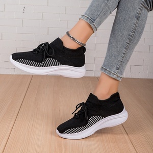 Sneaker da donna <span class=keywords><strong>con</strong></span> <span class=keywords><strong>zeppa</strong></span> in maglia da donna maglia volante estate inverno autunno primavera <span class=keywords><strong>con</strong></span> comodo Design a <span class=keywords><strong>zeppa</strong></span> - Product Image 3