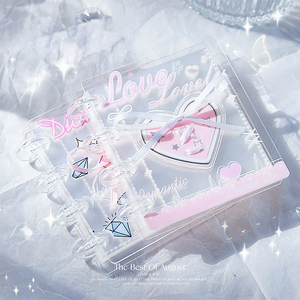 Nuevo álbum de tarjetas Kpop de acrílico de 3 pulgadas con diseño de lazo y efecto de onda de agua, estilo INS, con una rejilla, para guardar photocards. - Product Image 3