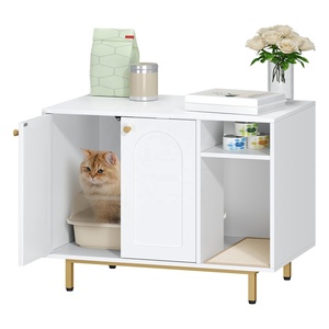 Meuble de rangement moderne en bois pour <span class=keywords><strong>litière</strong></span> de <span class=keywords><strong>chat</strong></span> dissimulée, armoire de rangement pour animaux, maison pour <span class=keywords><strong>chat</strong></span> - Product Image 2