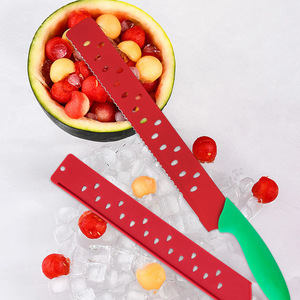 Stainless Steel Serrated Fruit Knife 12 In Above Blade With Sheath For Watermelon And Cake Cutting - Product Image 3