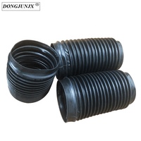 Couvercle de soufflet de tige d'accordéon de fermeture à glissière de colle de cylindre hydraulique flexible cousu cache-poussière rond avec fermeture à glissière en métal