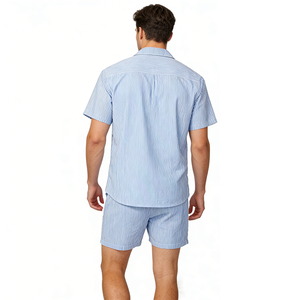 Beefey Wholesale Man Sleepwear <strong>Short</strong> Sleeve Piping <strong>Pyjamas</strong> Soft Bamboo Cotton <strong>Men</strong> Pajamas Loungewear Sets <strong>Men's</strong> Clothes - Product Image 3