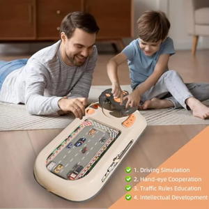 Jouet simulateur de conduite pour enfants EPT, jeu d'aventure de course, volant avec musique et lumières, alimenté par USB, cadeau pour garçons et tout-petits - Product Image 6