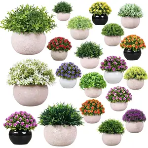 Hot Selling Artificial Succulents Plants Mini Artificial Potted Plants Small For Office Desk Decoration