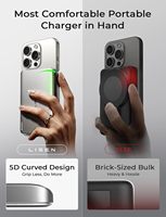 LISEN Ultra Dünne Qi2 15W Magnetische Power Bank 5000mAh Ladegerät Tragbar mit Kabeln Externe Batterie für iPhone 17 16 15 Samsung