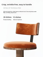 Chaise de bar vintage en bois massif avec dossier, chaise haute de réception d'hôtel, chaise de bar avec repose-pieds, chaise de bar de club