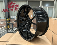 Jantes en alliage d'aluminium forgé monobloc 16-24 pouces, nouveau noir brillant, étoile creuse à cinq branches, jantes sport modifiées 20mm 25mm