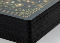 KingCards Jeu de cartes de tarot et d'oracle en papier artistique portable personnalisable avec estampage à chaud et finition de bordure en feuille d'aluminium - Cadeau promotionnel