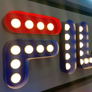 Bóng Đèn Lớn Acrylic Kim Loại Chống Thấm Nước Ngoài Trời Siêu Sáng Bóng Đèn Chữ Cái Khổng Lồ 4ft Phát Sáng Số - Product Image 6