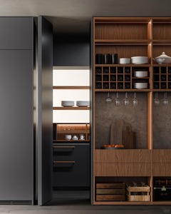 Mueble de Cocina Moderno con Isla de Madera y Almacenamiento Integrado para Diseño de Hogar Contemporáneo - Product Image 4