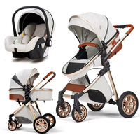 Poussette de Luxe à Vendre en Gros, Poussette Haute Vue Maman Branchée, Légère avec Siège Auto, Style Bébé 3 en 1