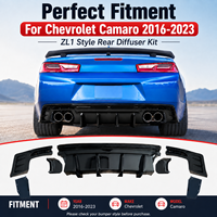 Diffuseur arrière style ZL1 pour Chevrolet Camaro 2016-2023, kit de spoiler de pare-chocs arrière avec double échappement quad.