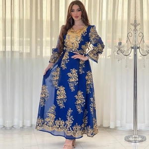 Nouvelles robes de dîner brodées de l'Aïd Robe de soirée pour femmes Robes décontractées pour femmes Lady Elegant - Product Image 2