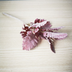 Feuilles artificielles floquées de haute qualité, branche de Miller poussiéreuse au toucher réel pour arrangements floraux - Product Image 6