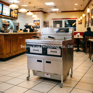 <span class=keywords><strong>Friteuse</strong></span> professionnelle <span class=keywords><strong>à</strong></span> <span class=keywords><strong>gaz</strong></span> <span class=keywords><strong>double</strong></span> cuve avec 4 paniers 26L*2 pour poulet et frites 200 ° Température C pour poulet, frites - Product Image 2