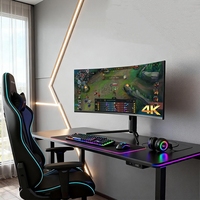 34 İnç Kavisli Ultra Geniş 4K Hepsi Bir Arada Bilgisayar 100Hz Monitör Dahili Web Kamerası Hoparlör WiFi Oyun ve Tasarım İçin Masaüstü Bilgisayar