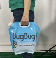 Pochettes souples 5L avec bec verseur, sacs à boisson verticaux de type gallon, sacs en plastique refermables avec poignée