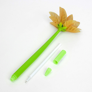 O & Q, bolígrafos de tinta de Gel azul tipo hoja del fabricante, diseño clásico de Flores Navideñas, hermosa tienda de papelería delicada, regalos de 0,5mm - Product Image 2