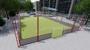 Diskon besar peralatan lapangan olahraga profesional Pitch sepak bola kustom dengan sangkar sepak bola - Product Image 2