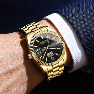 Reloj de Cuarzo de Lujo para Hombre, Resistente al Agua, con Doble Calendario y Manecillas Luminosas, Diseño Elegante y Sencillo - Product Image 2