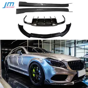 CLS Klasse Carbon Fiber Körper Kits Vorne Stoßstange Hinten Lip Spoiler Diffusor Seite Röcke Für Mercedes Benz W218 2011-2014