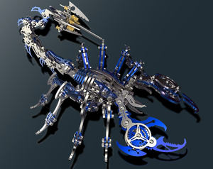 Juguete Mecánico de Precisión de Escorpión Realista Móvil Hecho a Mano, Modelo de Ensamblaje de Metal en 3D, Rompecabezas Tridimensional - Product Image 4
