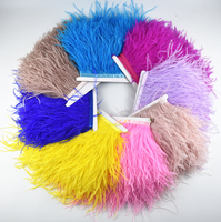 Tissu à coudre fait à la main ruban ruban frange plumes d'autruche garniture pour bricolage artisanat vêtements robe Costume chaussure accessoires fête maison