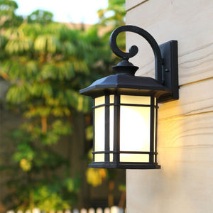 Nórdico minimalista impermeable chino patio Villa puerta balcón al aire libre americano Retro Super brillante Lámpara de pared externa - Product Image 6