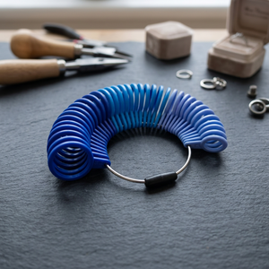 Jeu de jauges de taille de doigt en plastique, outil de mesure de bijoux universel, norme britannique, codé par couleur |   GS880 - Product Image 3