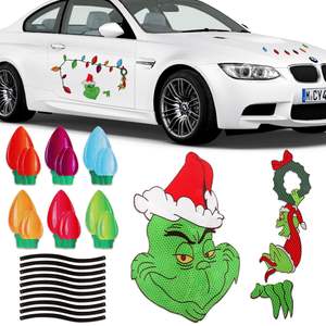 Imán Reflectante para Coche con Diseño de Grinch Navideño 2024, Imán Promocional para Refrigerador, Venta Caliente - Product Image 5