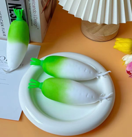 Jouet sensoriel anti-stress extensible en TPR de haute qualité, en forme de carotte blanche, pour enfants