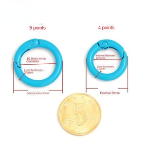 Yüksek kalite renkli boyalı Metal <span class=keywords><strong>O</strong></span> Ring toptan yuvarlak bahar yüzük DIY çanta aksesuarları karabina & anahtarlık - Product Image 3