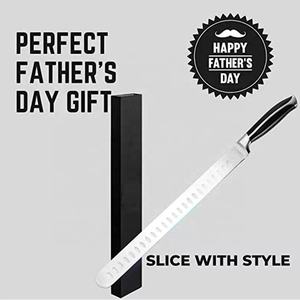 Nuevo cuchillo de tallado profesional de acero de alto carbono cuchillo rebanador de jamón de 12 pulgadas cuchillo de pan largo - Product Image 3
