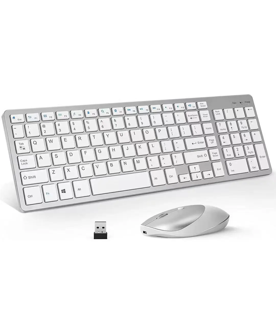 2024 High quality private portable 2.4G wireless chocolate 102 keys Slim Scissors keys Keyboard 3D Mouse Combo set