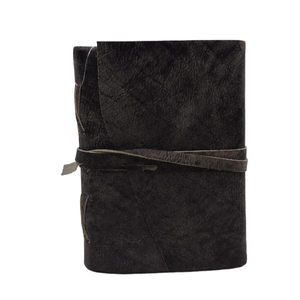 Carnet de notes en cuir A5 rustique personnalisé, relié, gris, non ligné, rechargeable, fait main, cadeau en cuir pour écrivains - Product Image 3