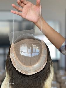 Cheveux humains 100 sur mesure de meilleure qualité 5*5 Lace Front 8*8 Topper Body Wave Human Woman Hair Topper pour femmes blanches - Product Image 6